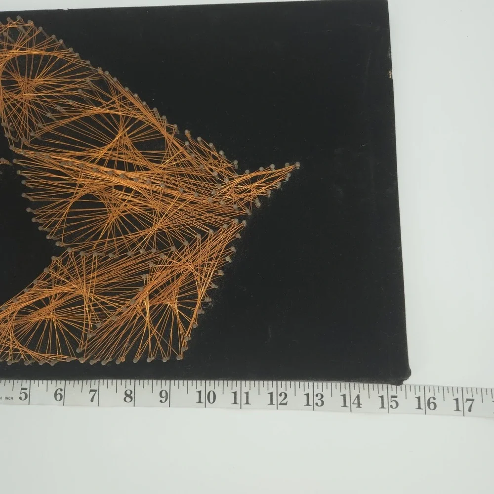 Vintage String Nail Art Wall Copper Wire Horse head 15 X11 1970S Retro